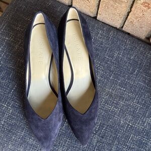 1. State Women's Dark Blue Suede Heels